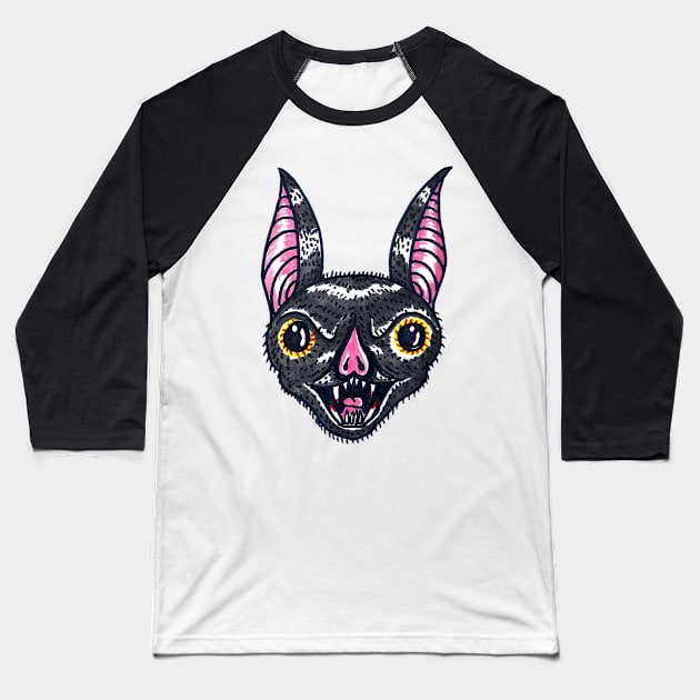 Bat Head Baseball T-Shirt by Brieana